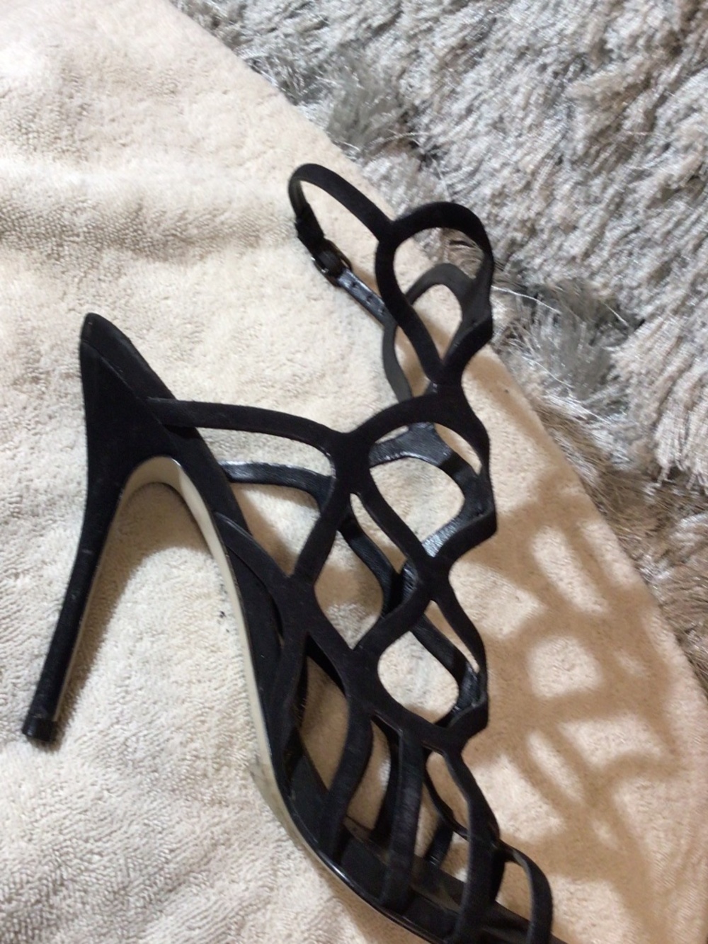 Black Steve Madden Teagan SuedeLeather LaceUpper Pump